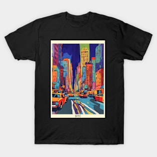 fauvism art of new york city usa 3 T-Shirt